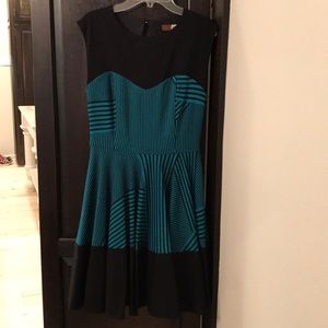 Black and Blue Striped Dress